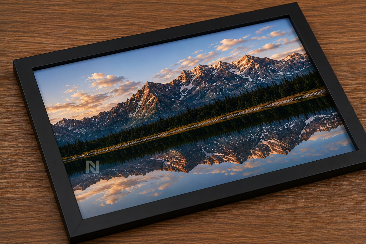 Modern Laminate framed print with full finished product visible