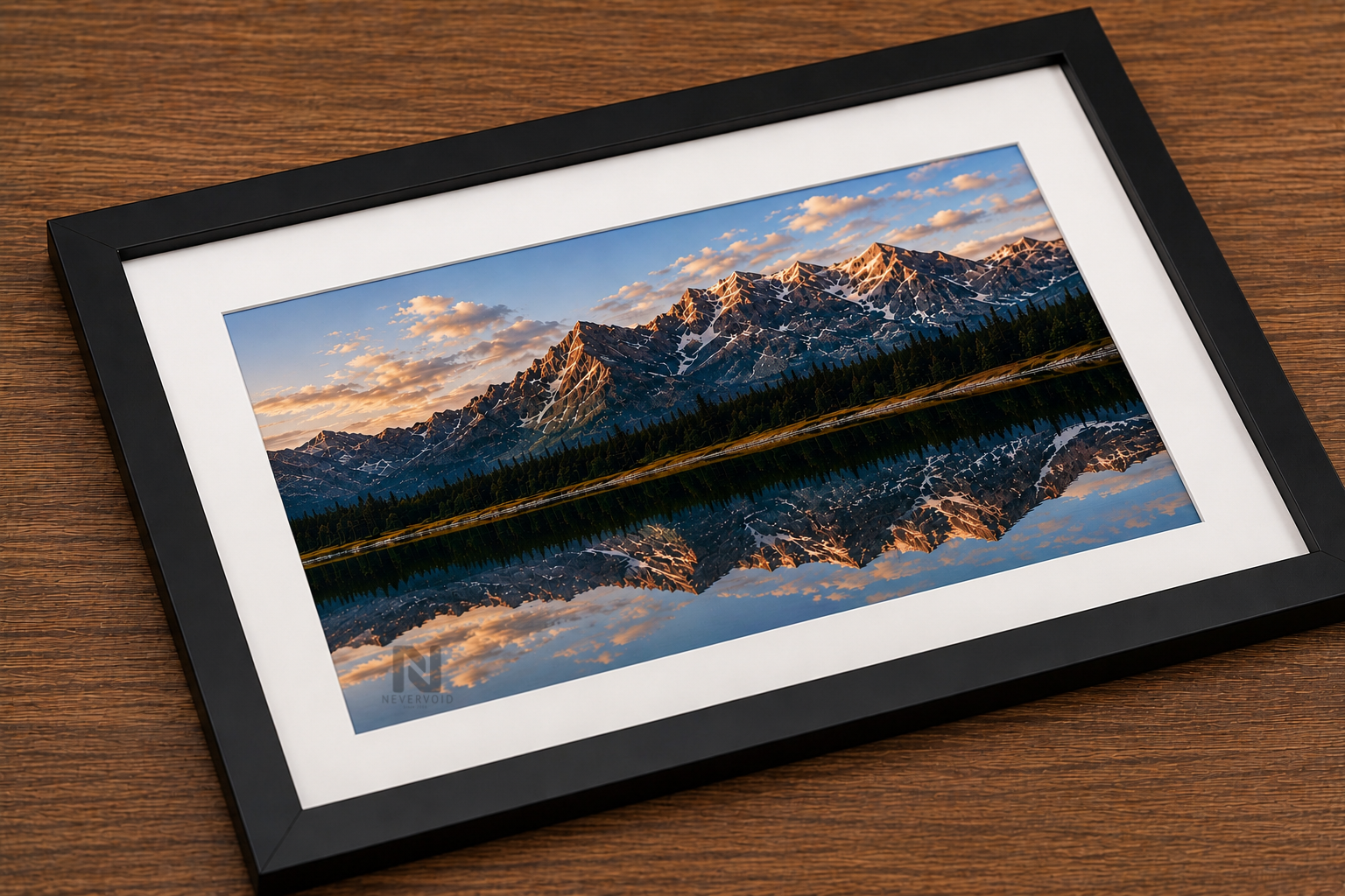 Modern Laminate framed print with full finished product visible